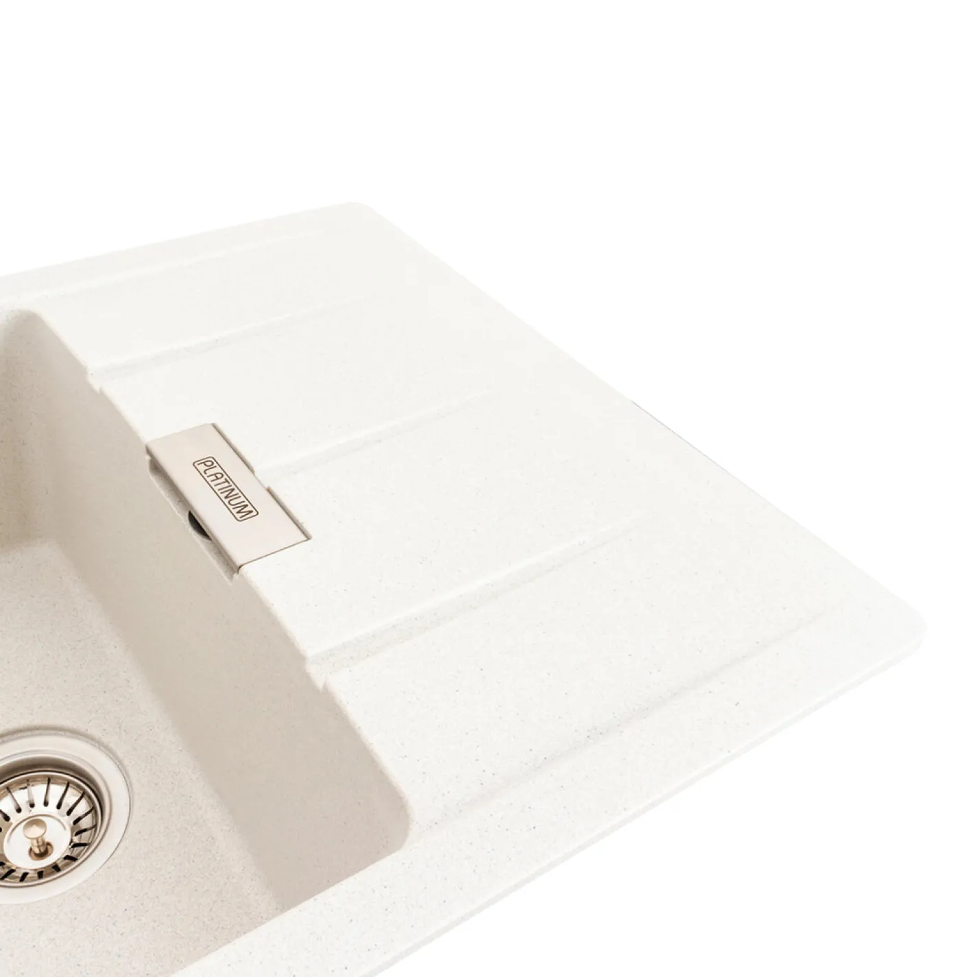 Мийка кухонна Platinum 7850 ROMA граніт, білий в крапку - Фото 2
