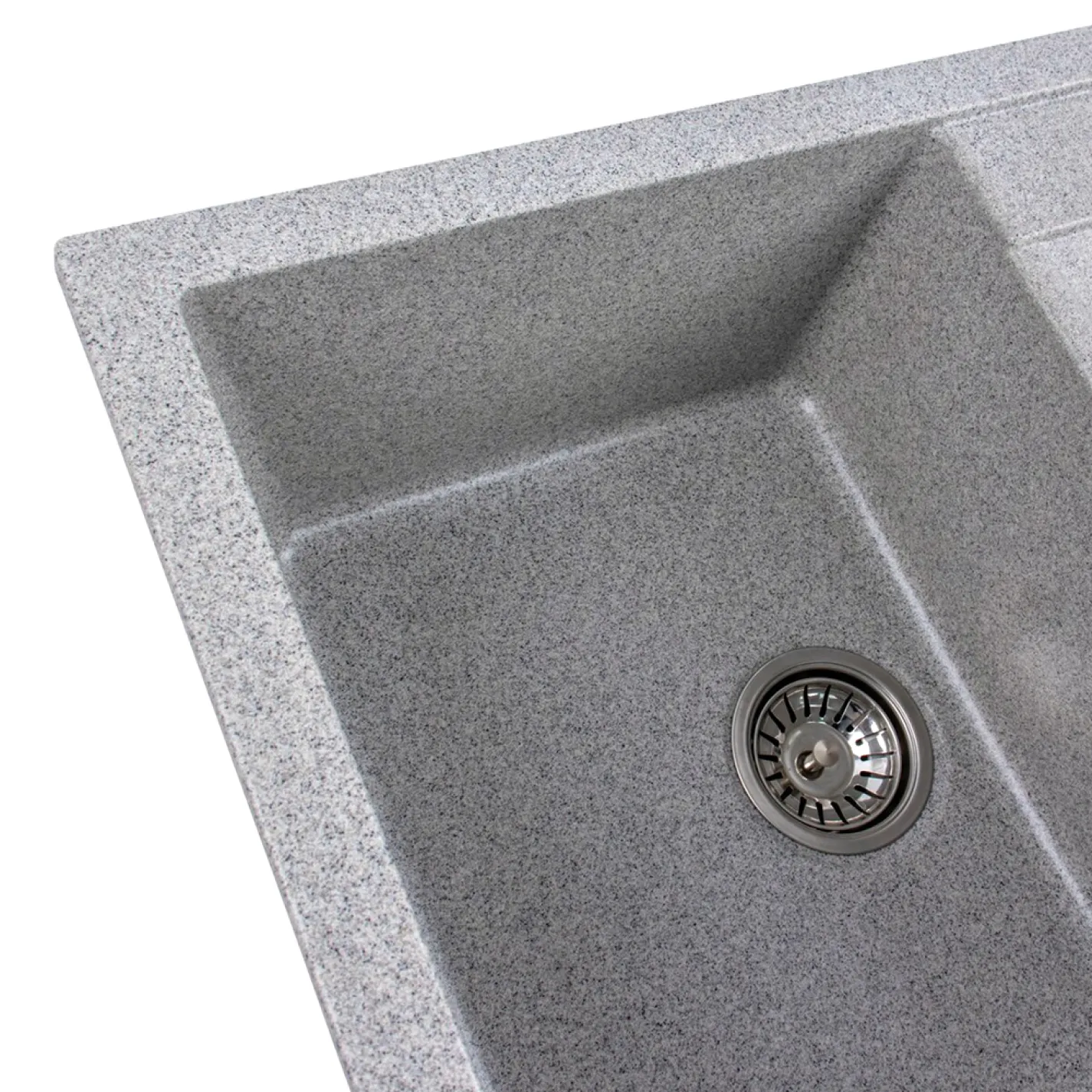 Мийка кухонна Platinum 7850 TROYA граніт, сірий - Фото 3