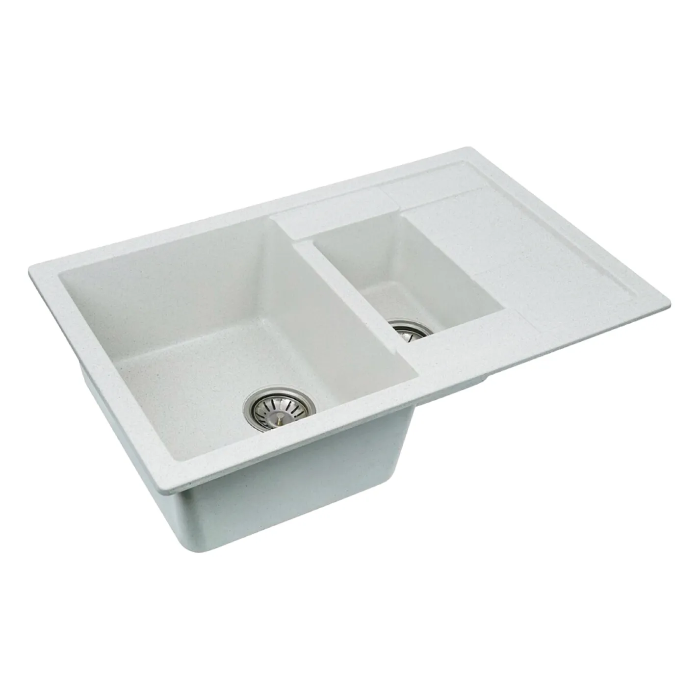 Мийка кухонна Platinum 7850W TOSKANA граніт, білий в крапку - Фото 1
