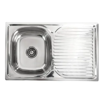 Кухонна мийка Platinum з нержавіючої сталі Поліровка 7848, 0,8/180 мм