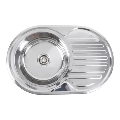 Кухонна мийка з нержавіючої сталі Platinum 7750 Поліровка, 0,8/180 мм