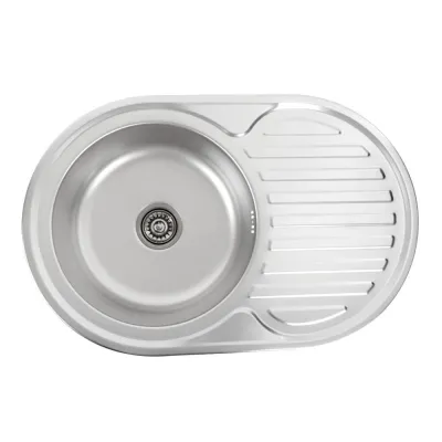 Кухонна мийка з нержавіючої сталі Platinum 7750 Сатин, 0,8/180 мм