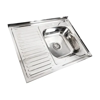 Кухонна мийка з нержавіючої сталі Platinum 8060 R Поліровка, 0,7/160 мм