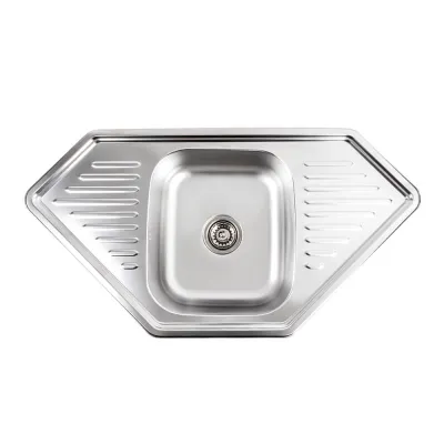 Кухонная мойка из нержавеющей стали Platinum 9550В Декор, 0,8/180 мм