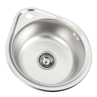 Кухонна мийка з нержавіючої сталі Platinum Декор 4539, 0,6/170 мм