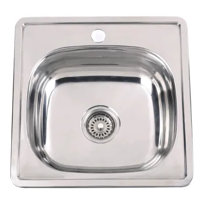 Кухонна мийка з нержавіючої сталі Platinum Декор 4848, 0,6/170 мм