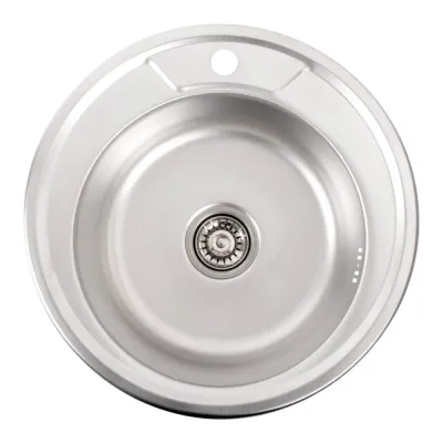 Кухонна мийка з нержавіючої сталі Platinum Декор 490, 0,6/170 мм