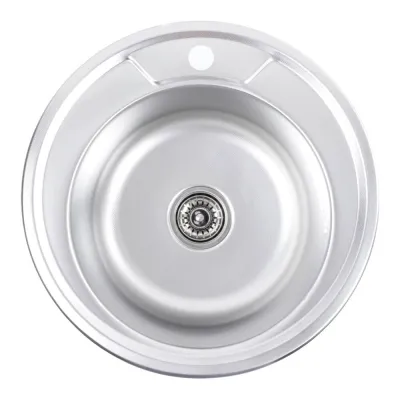 Кухонна мийка з нержавіючої сталі Platinum Декор 490, 0,8/180 мм