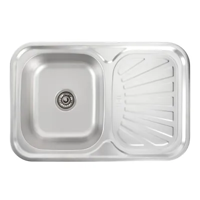 Кухонна мийка з нержавіючої сталі Platinum Декор 7549, 0,8/180 мм