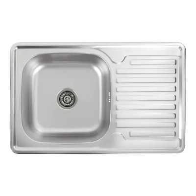 Кухонна мийка з нержавіючої сталі Platinum Декор 7850, 0,8/180 мм