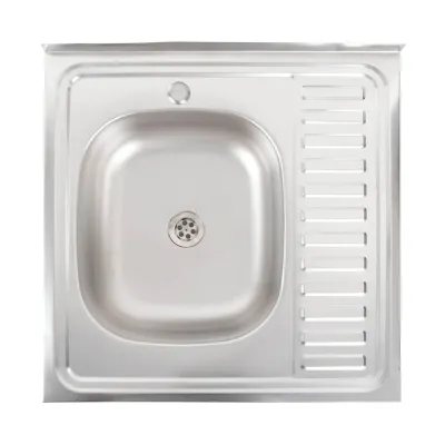 Кухонна мийка з нержавіючої сталі Platinum Сатин 6060 L, 0,5/160 мм