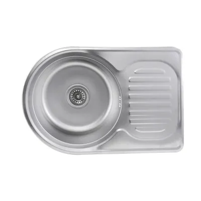Кухонная мойка из нержавеющей стали Platinum Сатин 6745, 0,8/180 мм
