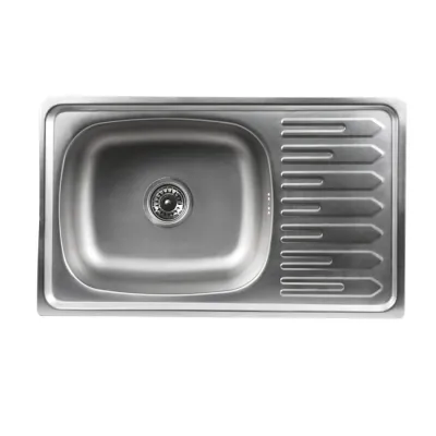 Кухонная мойка из нержавеющей стали Platinum Сатин 7645, 0,8/180 мм