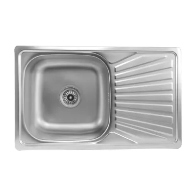 Кухонная мойка из нержавеющей стали Platinum Сатин 7848, 0,8/180 мм