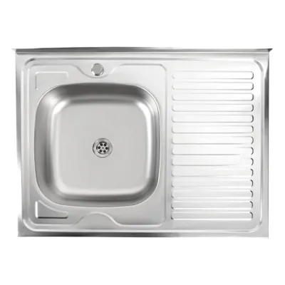 Кухонна мийка з нержавіючої сталі Platinum Сатин 8060 L, 0.5/160 мм