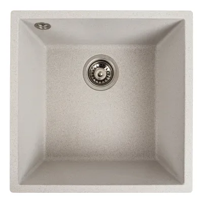 Мийка кухонна Platinum 4040 RUBA граніт, білий в крапку