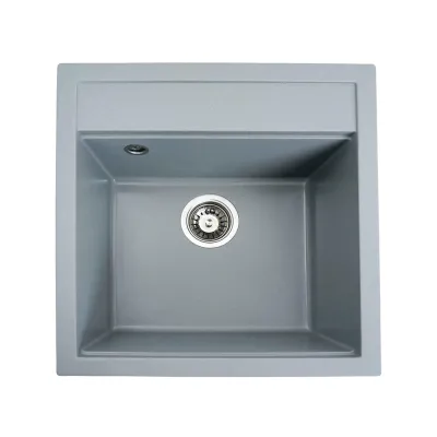 Мийка кухонна Platinum 5149 FIESTA граніт, сірий металік