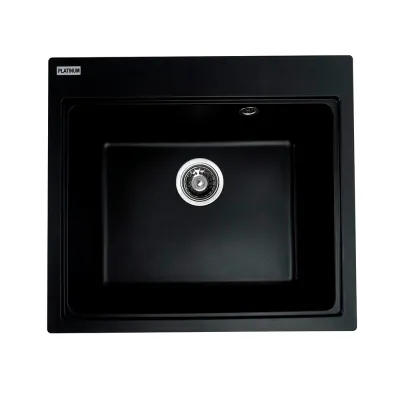 Мийка кухонна Platinum 5852 VESTA граніт, чорний