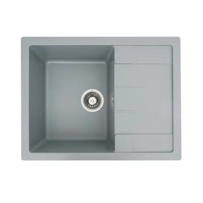Мийка кухонна Platinum 6550 INTENSO граніт, сірий металік