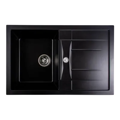 Мийка кухонна Platinum 7850 TROYA граніт, чорний