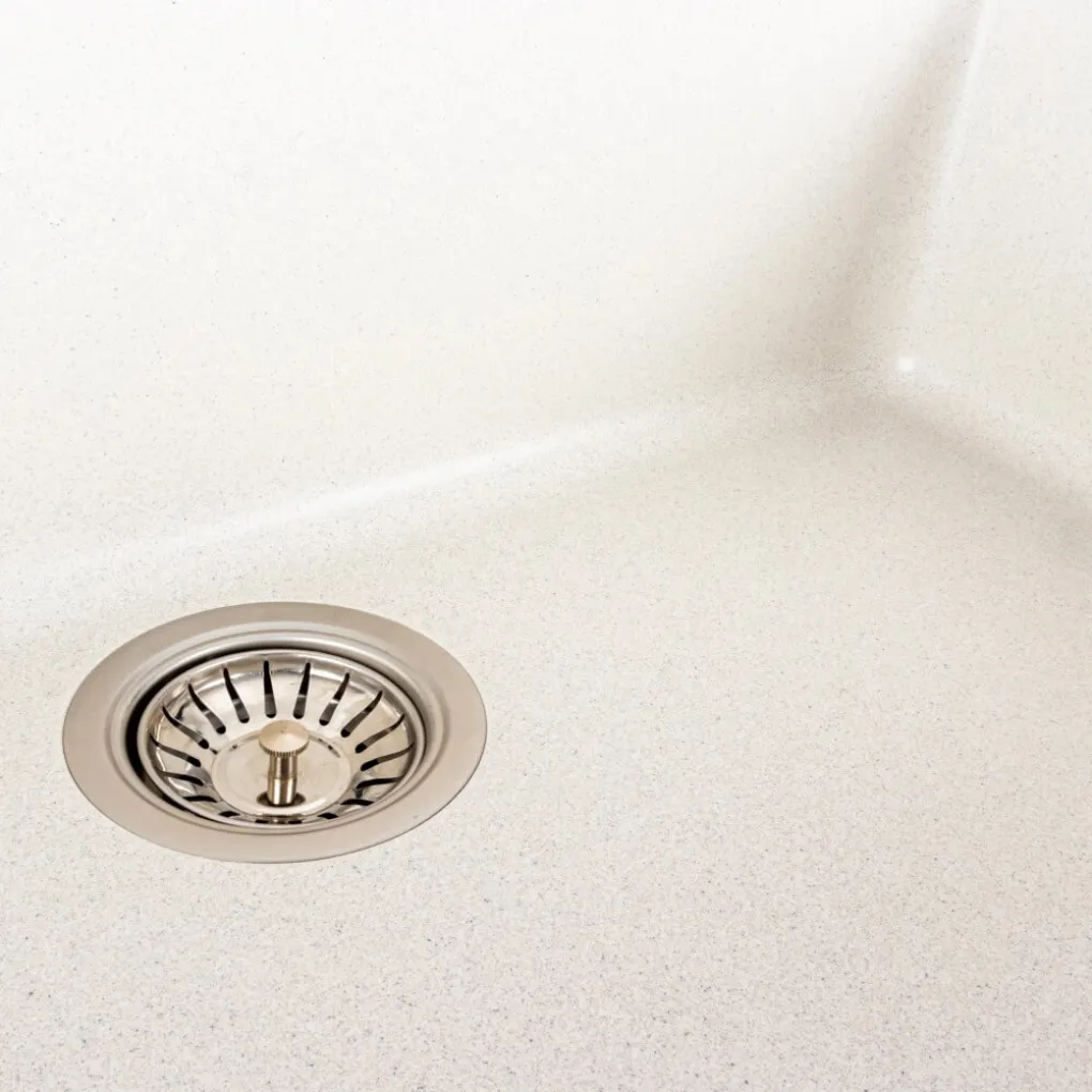 Гранітна мийка для кухні Platinum 7945 Paruana, матова, біла в крапку- Фото 3
