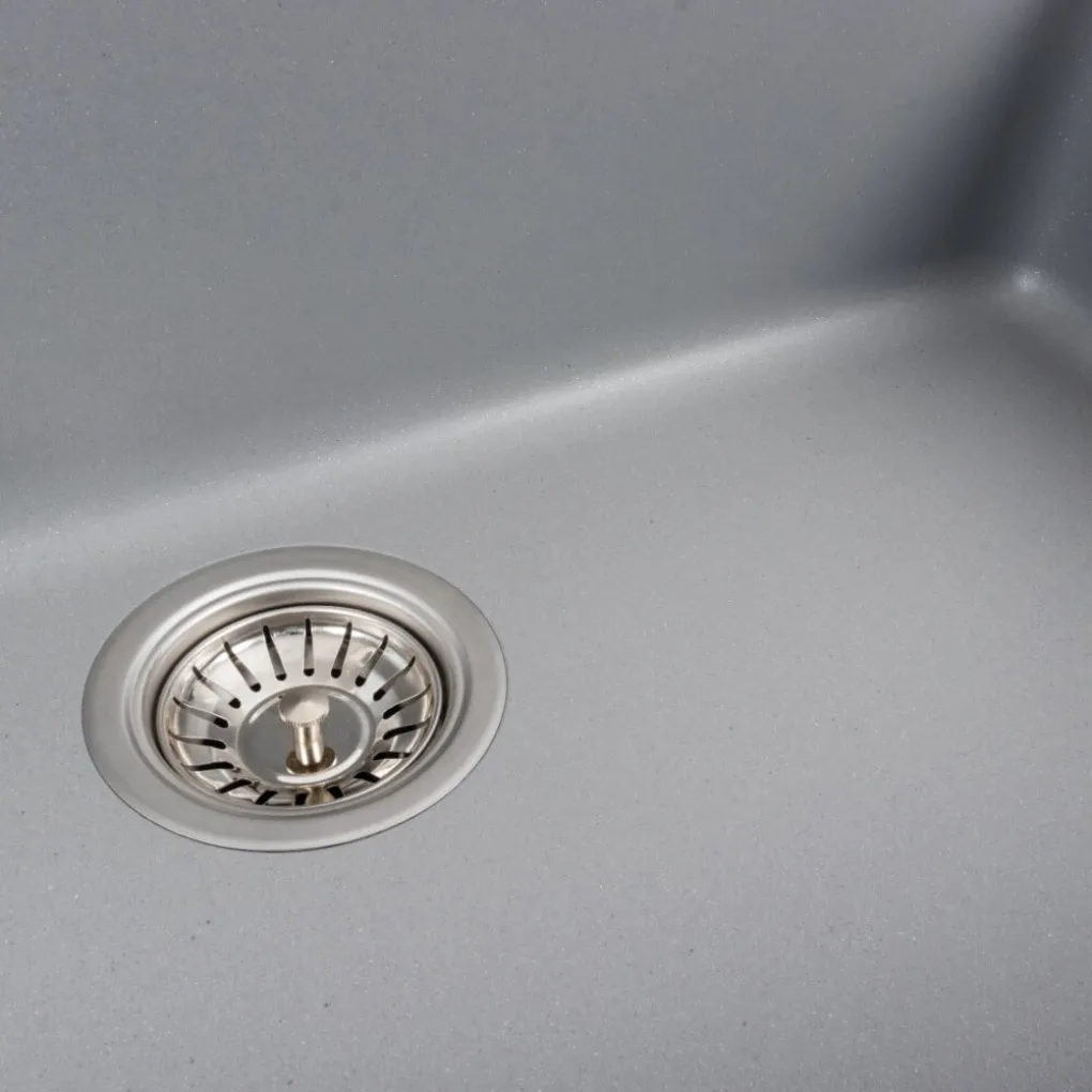Гранітна мийка для кухні Platinum 7945 Paruana, матова, сірий металік- Фото 3