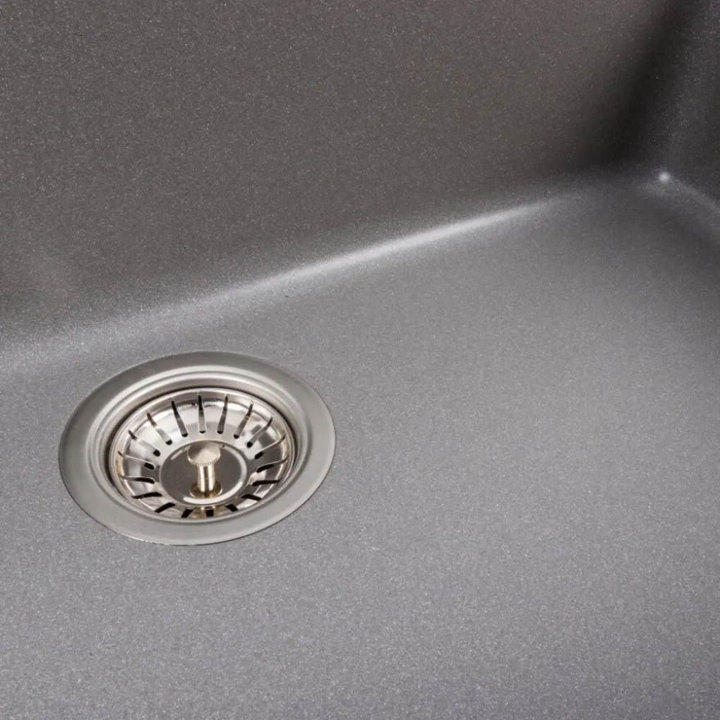 Гранітна мийка для кухні Platinum 7945 Paruana матова, сірий мусон- Фото 3