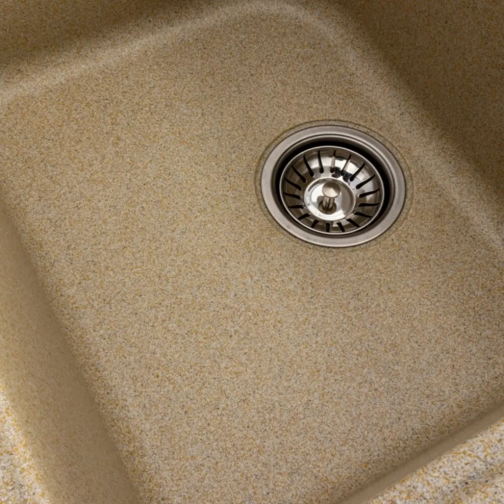 Гранітна мийка для кухні Platinum 7950 Equatoria, глянець, бежевий- Фото 3