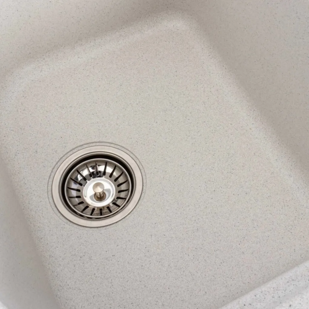 Гранітна мийка для кухні Platinum 7950 Equatoria глянець, біла в крапку- Фото 3