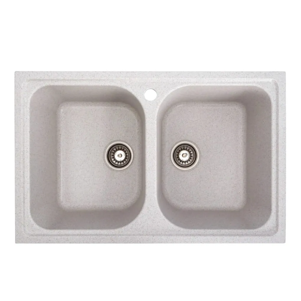 Гранітна мийка для кухні Platinum 7950 Equatoria, глянець, топаз- Фото 1
