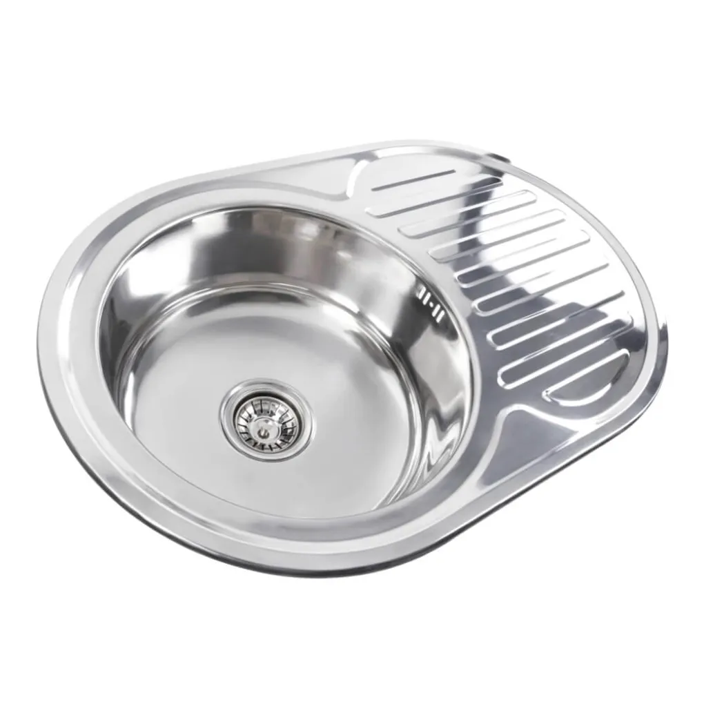 Кухонна мийка з нержавіючої сталі Platinum 7750 Поліровка, 0,8/180 мм- Фото 2