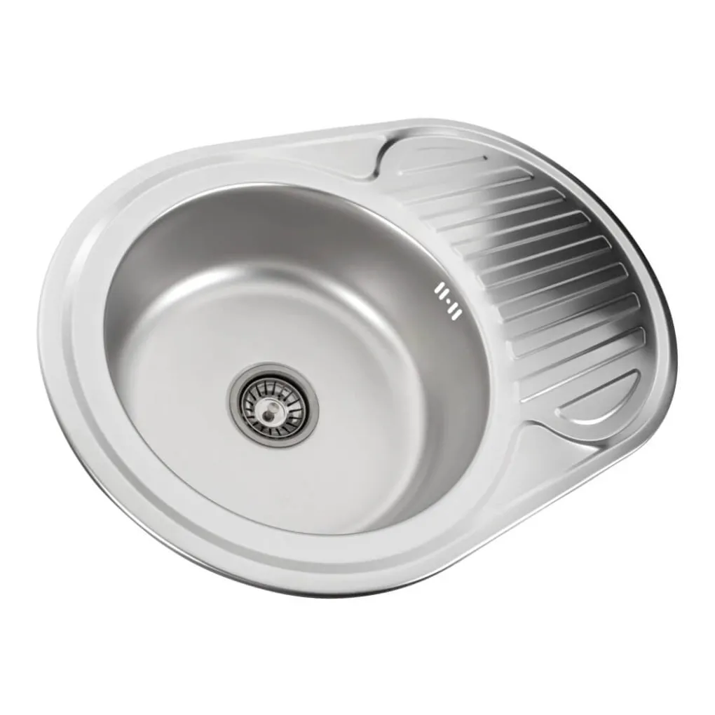 Кухонна мийка з нержавіючої сталі Platinum 7750 Сатин, 0,8/180 мм- Фото 2