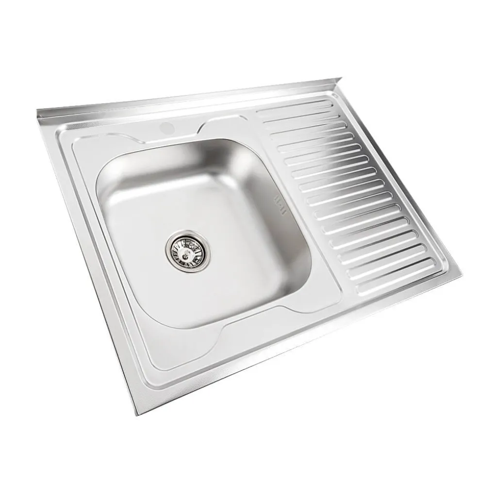 Кухонна мийка з нержавіючої сталі Platinum 8060 L Декор, 0,7/160 мм- Фото 2