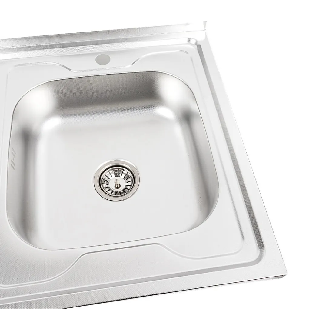 Кухонна мийка з нержавіючої сталі Platinum 8060 R Декор, 0,7/160 мм- Фото 3