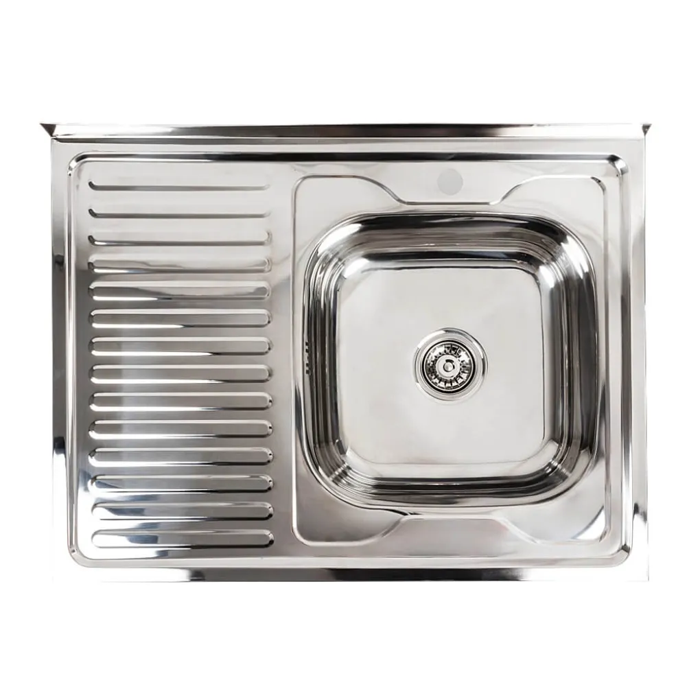 Кухонна мийка з нержавіючої сталі Platinum 8060 R Поліровка, 0,7/160 мм- Фото 2