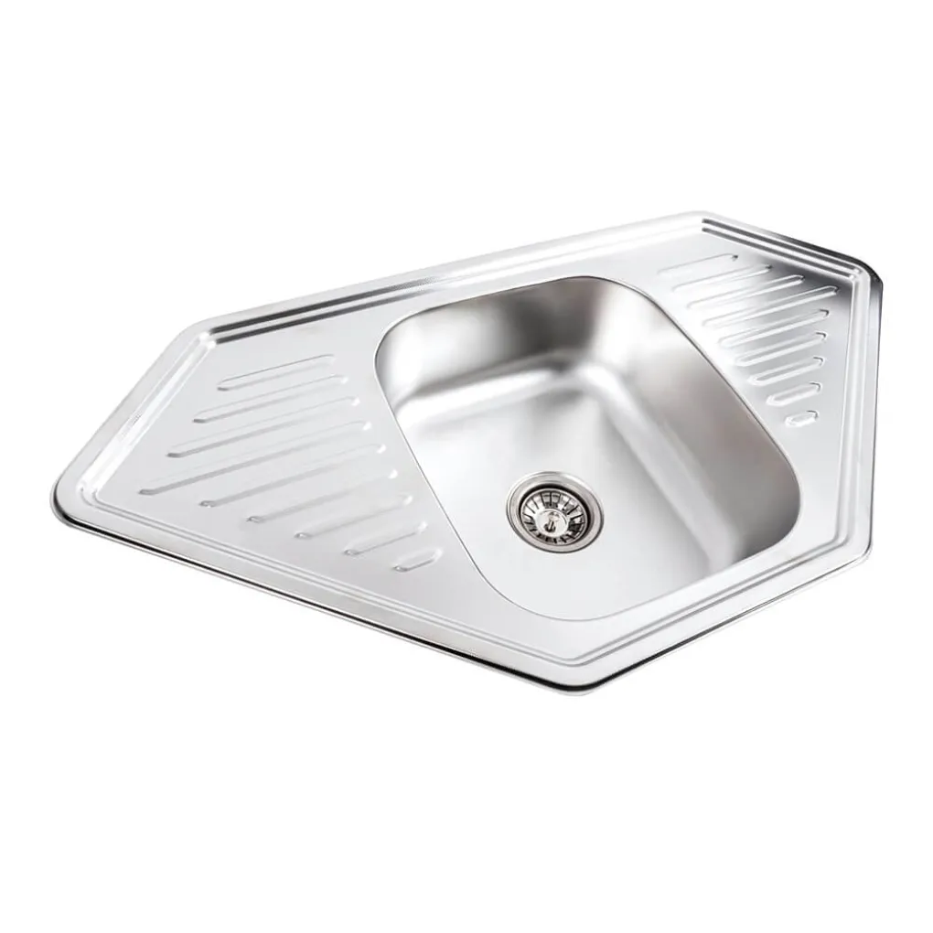 Кухонна мийка з нержавіючої сталі Platinum 9550В Декор, 0,8/180 мм- Фото 2
