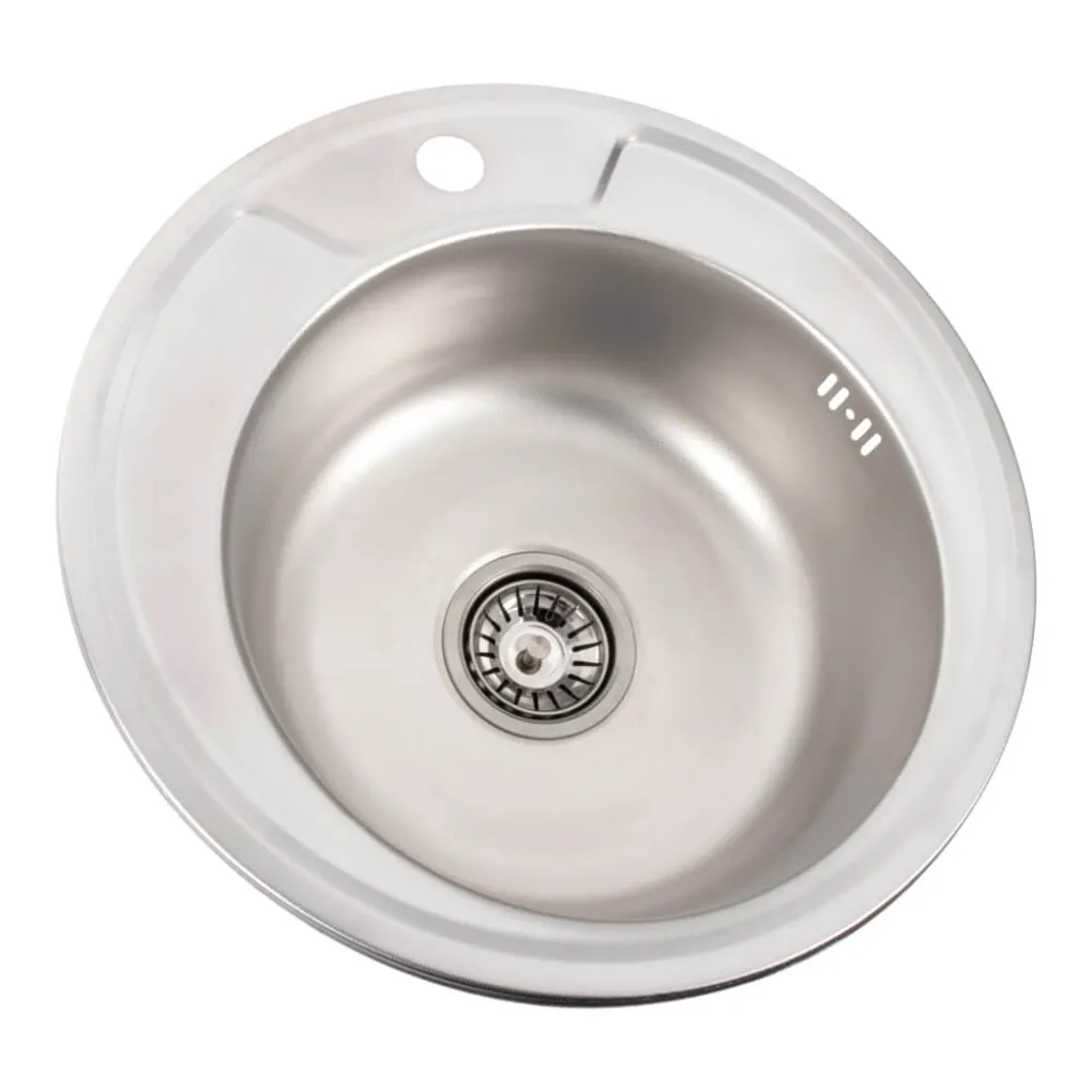 Кухонна мийка з нержавіючої сталі Platinum Декор 450, 0,6/170 мм- Фото 2