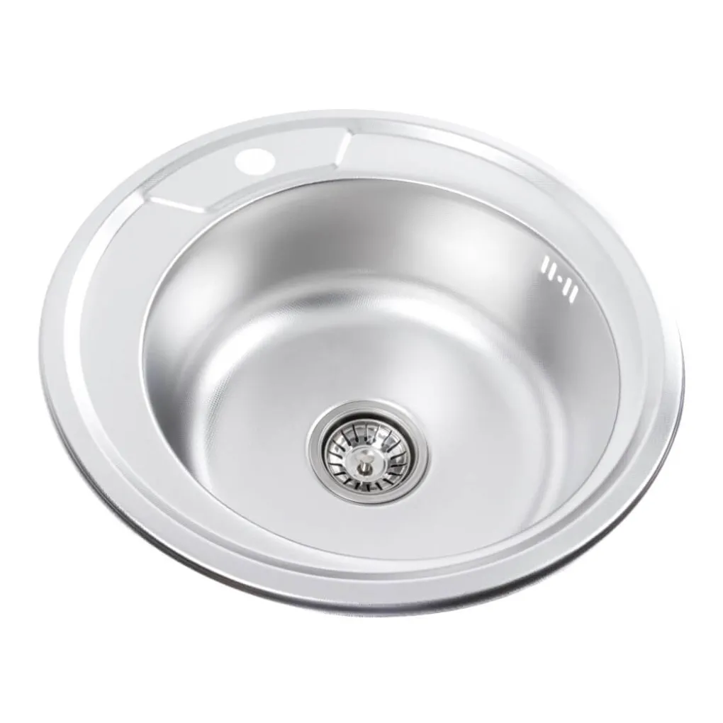 Кухонна мийка з нержавіючої сталі Platinum Декор 490, 0,8/180 мм- Фото 2