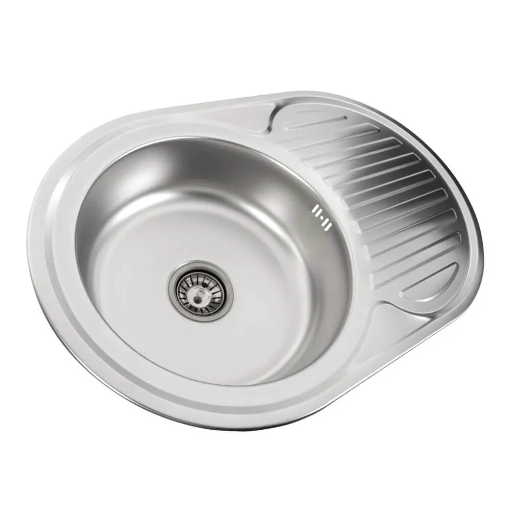 Кухонна мийка з нержавіючої сталі Platinum Декор 7750, 0,6/170 мм- Фото 2