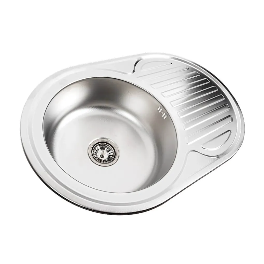 Кухонна мийка з нержавіючої сталі Platinum Декор 7750, 0,8/180 мм- Фото 1