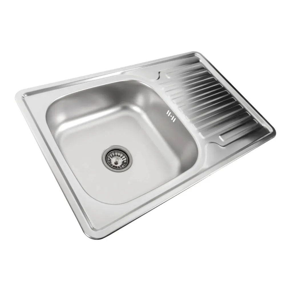 Кухонна мийка з нержавіючої сталі Platinum Декор 7850, 0,8/180 мм- Фото 2