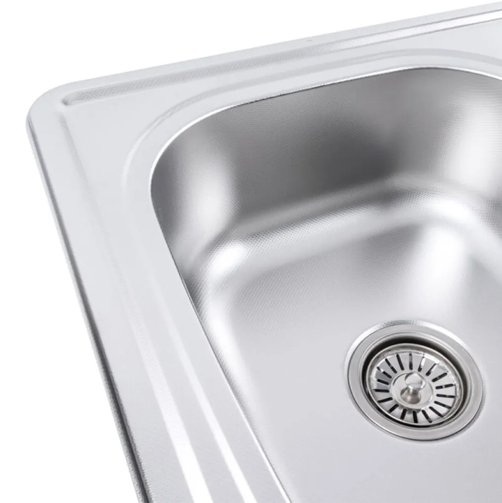 Кухонна мийка з нержавіючої сталі Platinum Декор 7850D (0,8/180 мм)- Фото 4