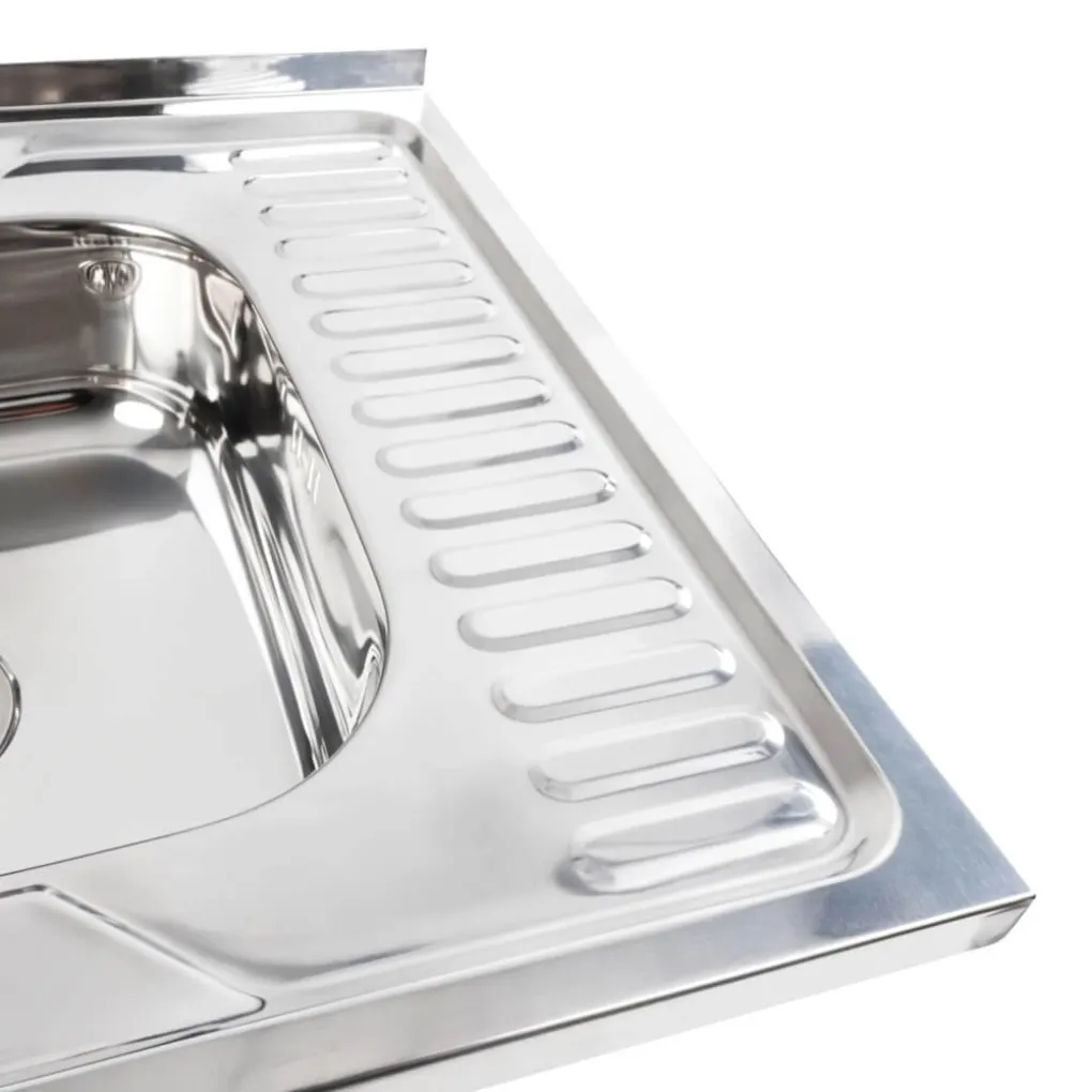 Кухонна мийка з нержавіючої сталі Platinum Поліровка 6060 L (0,7/160 мм)- Фото 3