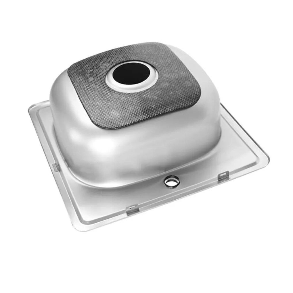 Кухонна мийка з нержавіючої сталі Platinum Сатин 4848, 0,6/170 мм- Фото 3