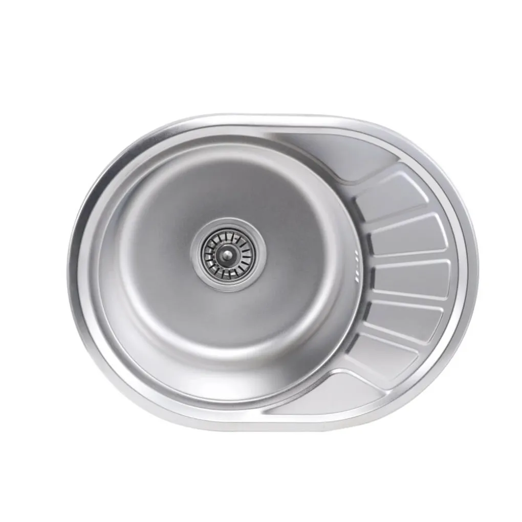Кухонная мойка из нержавеющей стали Platinum Сатин 5745, 0,8/180 мм- Фото 1