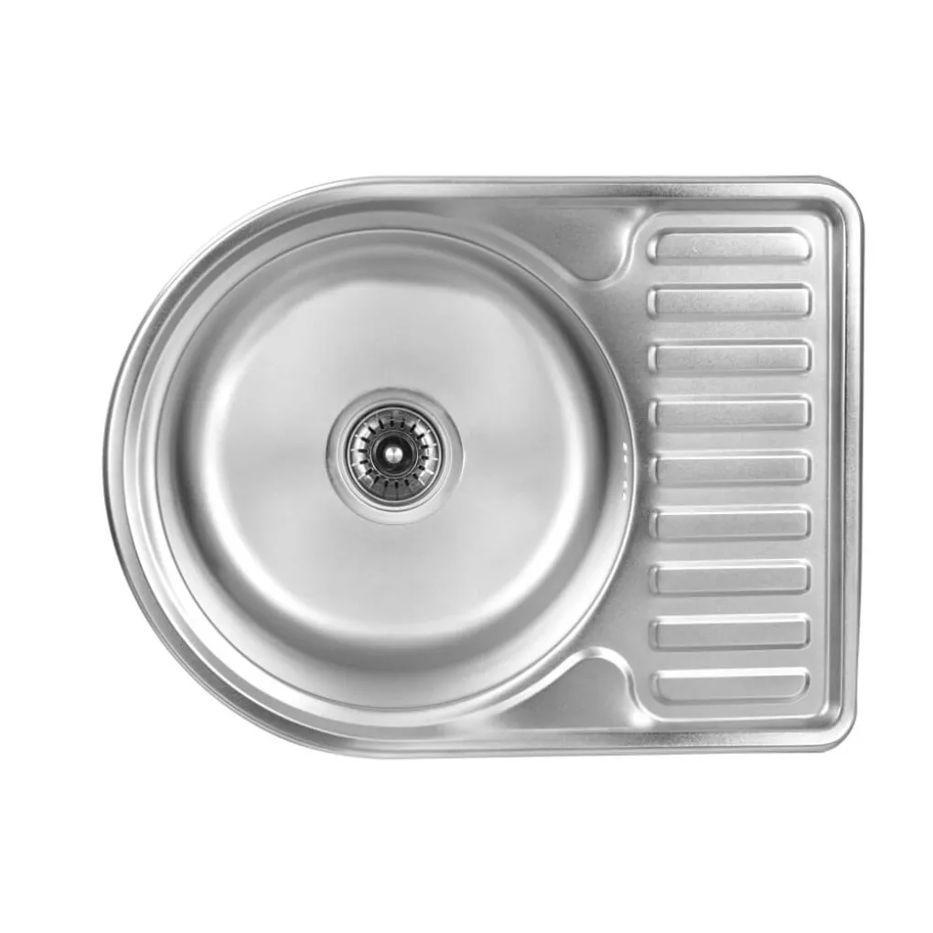 Кухонна мийка з нержавіючої сталі Platinum Сатин 5844, 0,8/180 мм- Фото 1