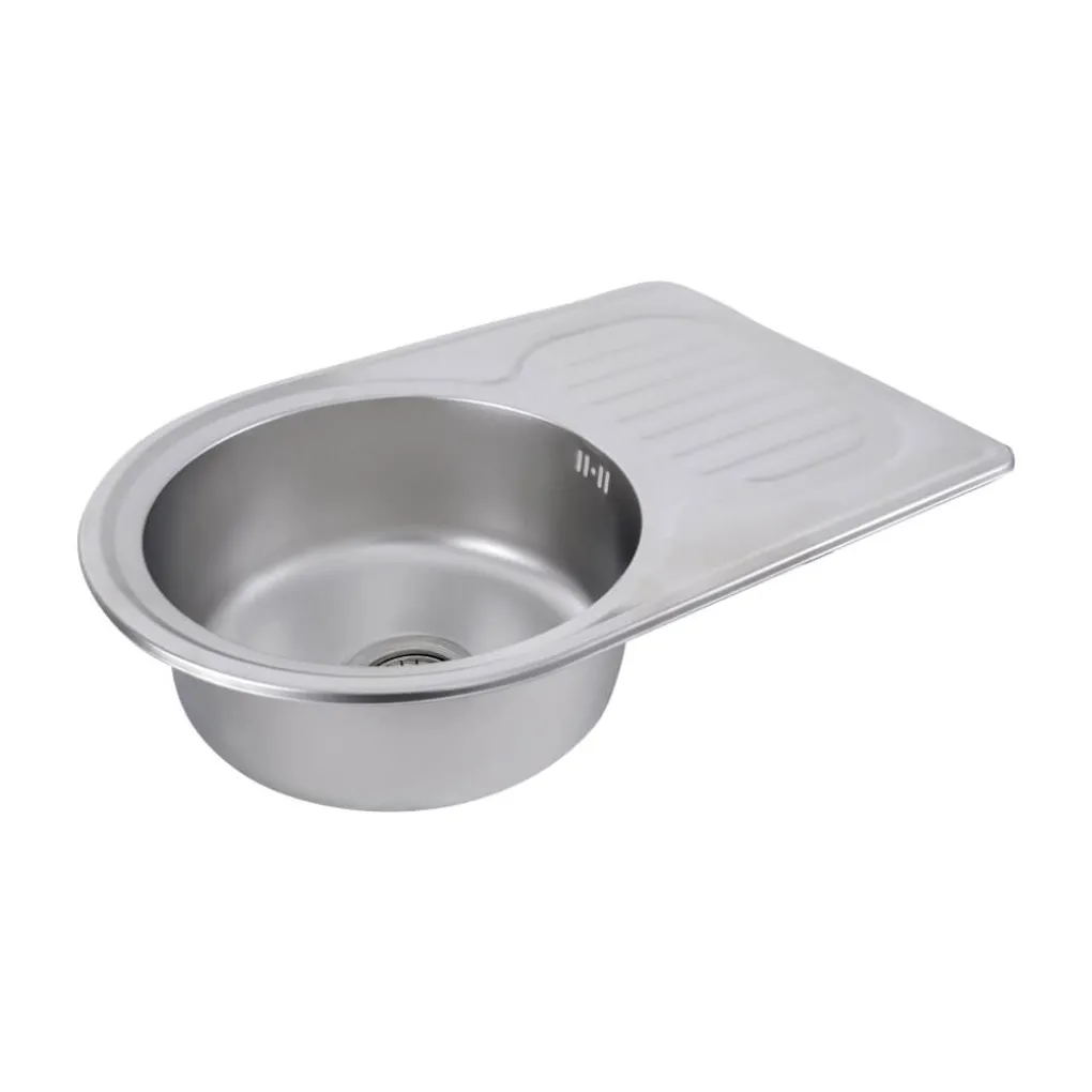 Кухонна мийка з нержавіючої сталі Platinum Сатин 6745, 0,8/180 мм- Фото 2