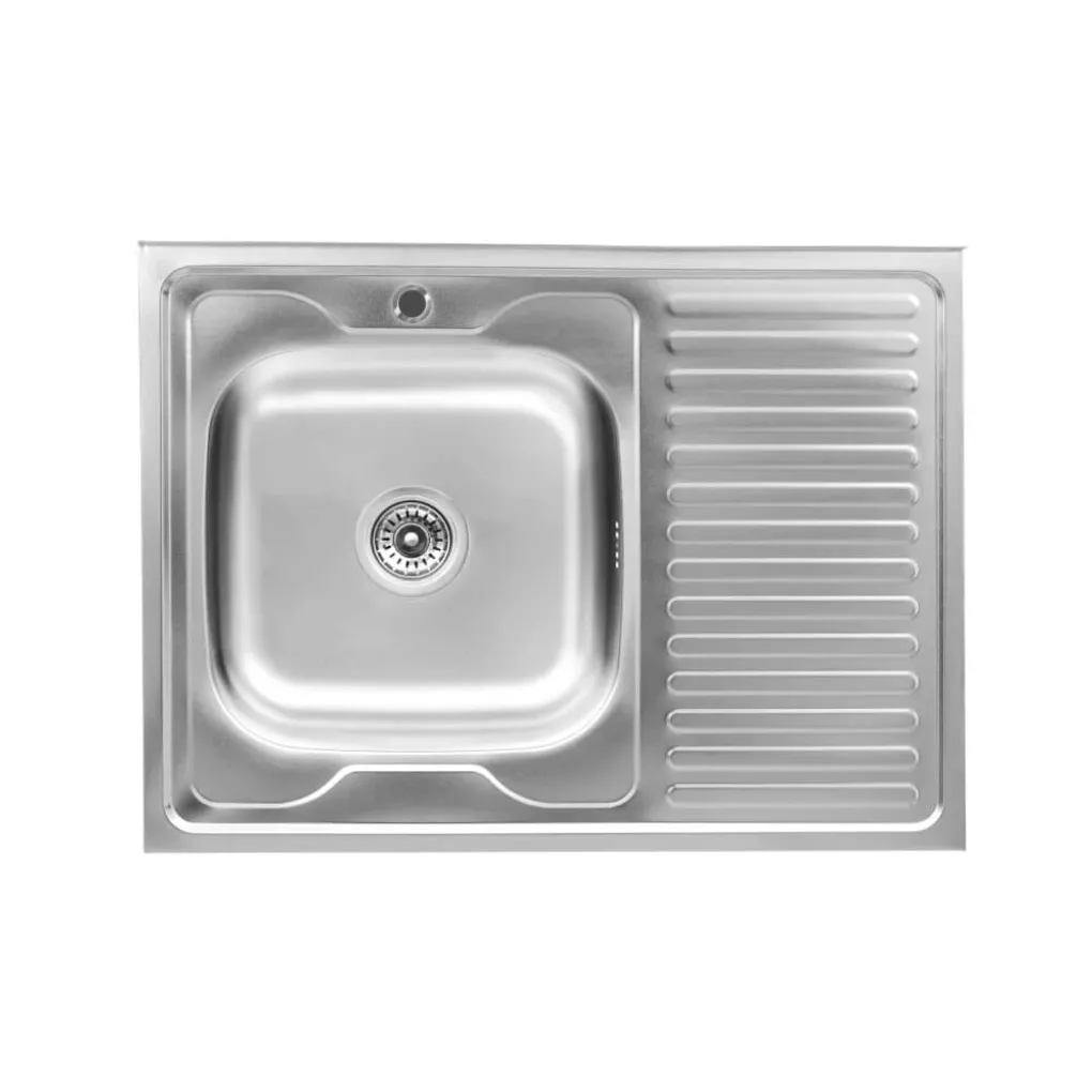 Кухонна мийка з нержавіючої сталі Platinum Сатин 8060 L, 0,7/160 мм- Фото 1