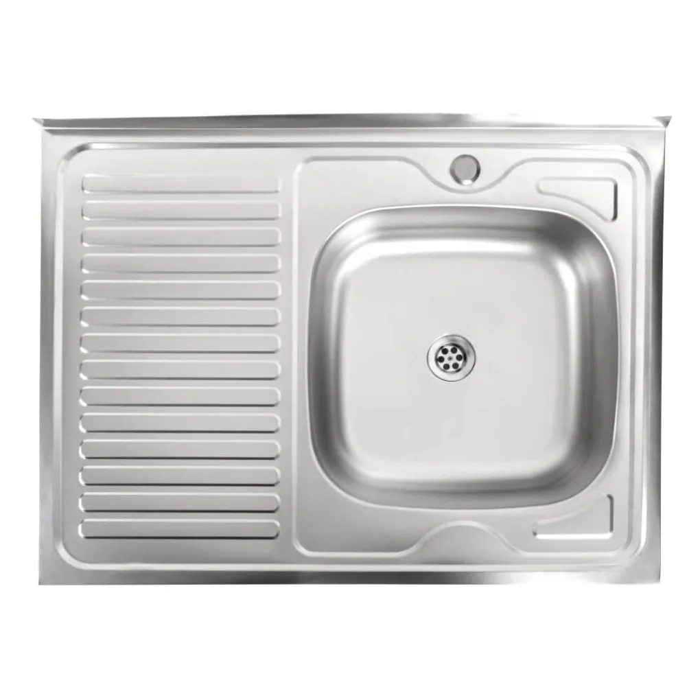 Кухонна мийка з нержавіючої сталі Platinum Сатин 8060 R, 0,5/160 мм- Фото 1
