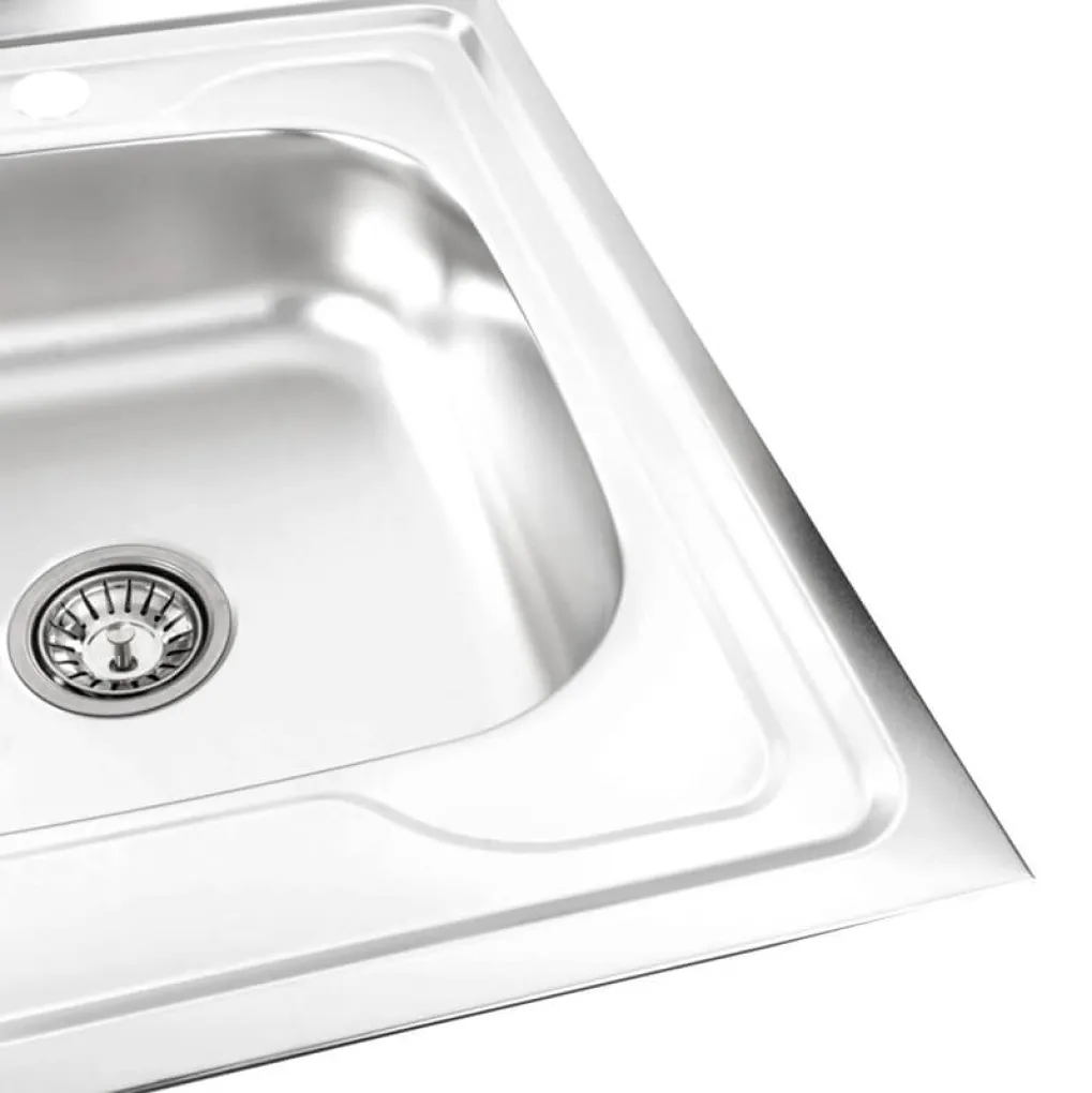 Кухонная мойка из нержавеющей стали Platinum Сатин 8060 R, 0,7/160 мм- Фото 4